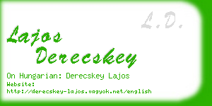 lajos derecskey business card